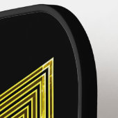 Initial ändern, Goldene geometrische Zeilen hinzuf Pickleball Schläger (Linke Seite)