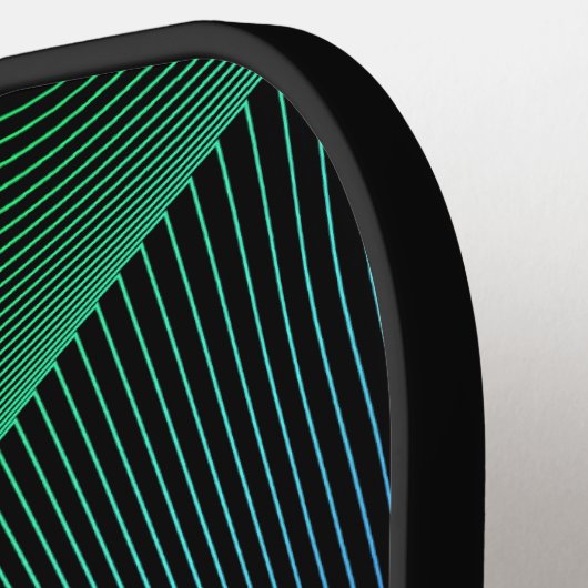 Initial ändern, Grün blauer Swirl hinzufügen Pickleball Schläger (Linke Seite)