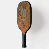 Initial ändern, Name auf Rusty Brown Metal hinzufü Pickleball Schläger (Links)