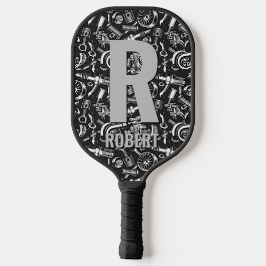 Initial ändern, Name hinzufügen, Autoteile für Mec Pickleball Schläger (Rückseite)