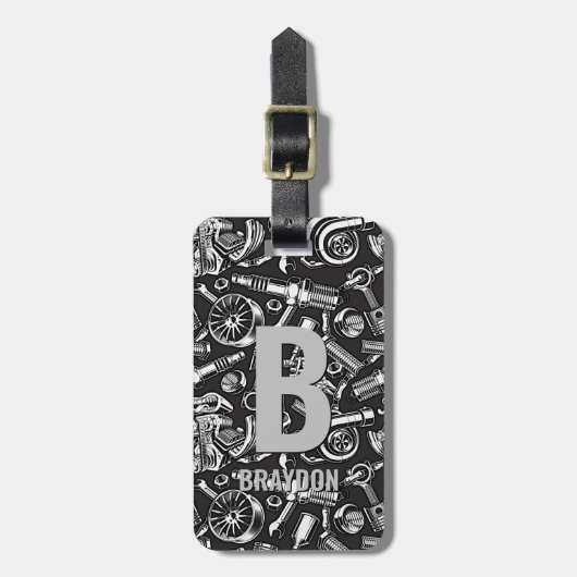 Initial ändern, Name hinzufügen (löschen), Autotei Gepäckanhänger (Vorderseite vertikal)