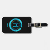 Initial ändern, Name hinzufügen (löschen), Futuris Gepäckanhänger (Vorderseite horizontal)