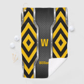 Initial ändern, Name hinzufügen (löschen), Gelbe S Golfhandtuch (Insitu)