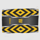 Initial ändern, Name hinzufügen (löschen), Gelbe S Golfhandtuch (Horizontal)