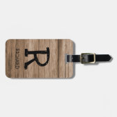 Initial ändern, Name hinzufügen (löschen), Holzwan Gepäckanhänger (Vorderseite horizontal)