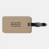 Initial ändern, Name hinzufügen (löschen), Holzwan Gepäckanhänger (Rückseite horizontal)