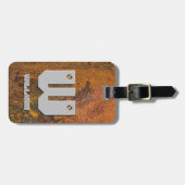 Initial ändern, Name hinzufügen (löschen), Metal l Gepäckanhänger (Vorderseite horizontal)