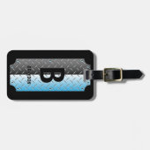 Initial ändern, Name hinzufügen (löschen), Metalli Gepäckanhänger (Vorderseite horizontal)