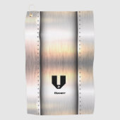 Initial ändern, Name hinzufügen (löschen), Metalls Golfhandtuch (Vorderseite)