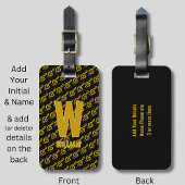 Initial ändern, Name hinzufügen (löschen), Musikst Gepäckanhänger