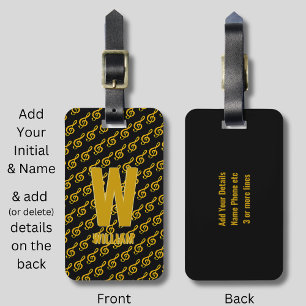 Initial ändern, Name hinzufügen (löschen), Musikst Gepäckanhänger