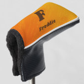 Initial ändern, Name hinzufügen (löschen), orange  Golf Headcover (3/4 Vorderseite)