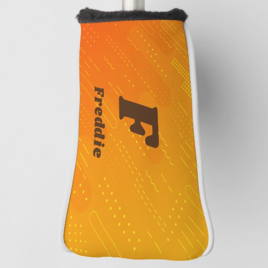 Initial ändern, Name hinzufügen (löschen), orange  Golf Headcover (Rotieren 90)
