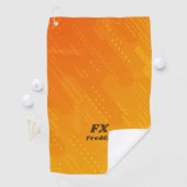 Initial ändern, Name hinzufügen (löschen), orange Golfhandtuch (Insitu)