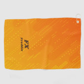 Initial ändern, Name hinzufügen (löschen), orange Golfhandtuch (Horizontal)