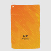 Initial ändern, Name hinzufügen (löschen), orange Golfhandtuch (Vorderseite)