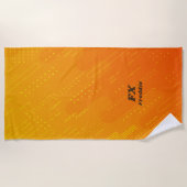 Initial ändern, Name hinzufügen (löschen), orange Strandtuch (Vorderseite)