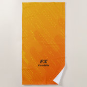 Initial ändern, Name hinzufügen (löschen), orange Strandtuch (Vorderseite)