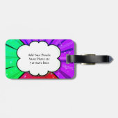 Initial ändern, Name hinzufügen (löschen), Pop Art Gepäckanhänger (Rückseite horizontal)