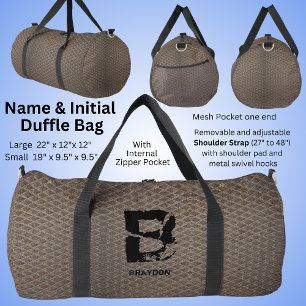 Initial ändern, Name hinzufügen (löschen), Schachb Duffle Bag