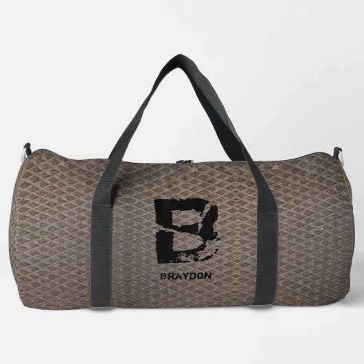 Initial ändern, Name hinzufügen (löschen), Schachb Duffle Bag (Vorderseite)