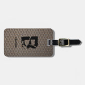 Initial ändern, Name hinzufügen (löschen), Schachb Gepäckanhänger (Vorderseite horizontal)