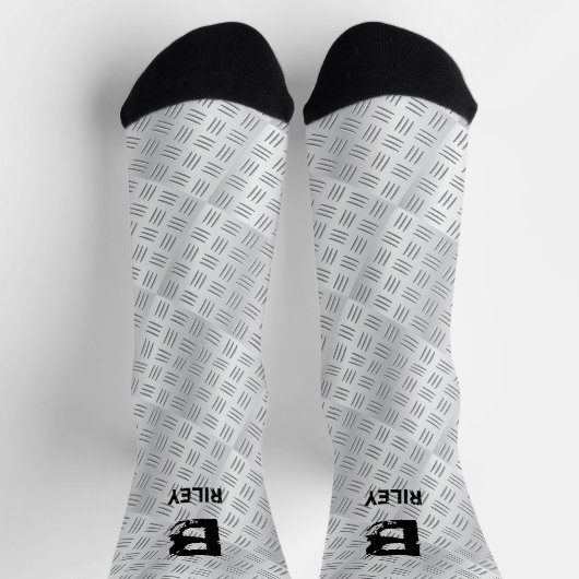 Initial ändern, Name hinzufügen (löschen), Schachb Socken (Oben)