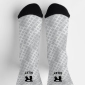 Initial ändern, Name hinzufügen (löschen), Schachb Socken (Oben)