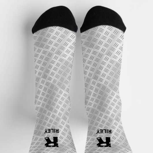 Initial ändern, Name hinzufügen (löschen), Schachb Socken (Oben)