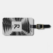 Initial ändern, Name hinzufügen (löschen), Schwarz Gepäckanhänger (Vorderseite horizontal)