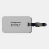 Initial ändern, Name hinzufügen (löschen), Schwarz Gepäckanhänger (Rückseite horizontal)