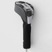 Initial ändern, Name hinzufügen (löschen), Schwarz Golf Headcover (angewinkelt)