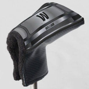 Initial ändern, Name hinzufügen (löschen), Silver  Golf Headcover