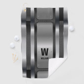 Initial ändern, Name hinzufügen (löschen), Silver  Golfhandtuch (Insitu)