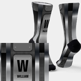 Initial ändern, Name hinzufügen (löschen), Silver  Socken