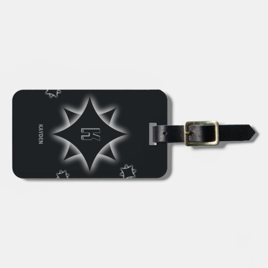 Initial ändern, Name hinzufügen (löschen), Sternsc Gepäckanhänger (Vorderseite horizontal)