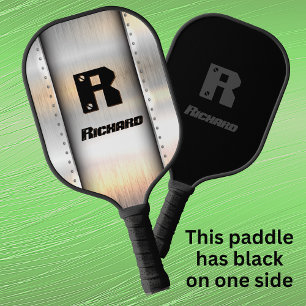 Initial ändern, Name hinzufügen, Metallstreifen mi Pickleball Schläger