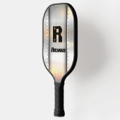 Initial ändern, Name hinzufügen, Metallstreifen mi Pickleball Schläger (Links)