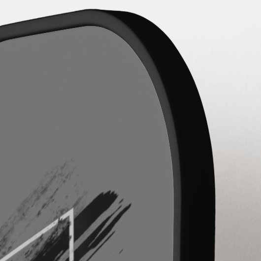 Initial ändern, Name hinzufügen, Schwarzer Pinsels Pickleball Schläger (Linke Seite)