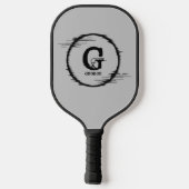 Initial ändern, Namensverzerrtes Circle-Skript hin Pickleball Schläger (Rückseite)