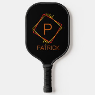 Initial ändern, Rot-Gelbe Quadrate hinzufügen Pickleball Schläger