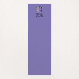 Initial-Aquarelllavene für Monogramm-Blume Yogamatte