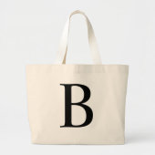 Initial B Jumbo Tote Bag Stoffbeutel (Vorne)