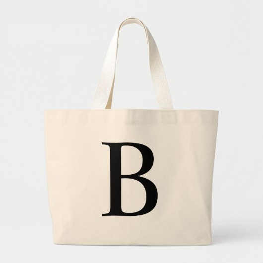 Initial B Jumbo Tote Bag Stoffbeutel (Vorne)