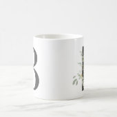 Initial B mit Blume in Weich-Farbe Kaffee Tasse (Mittel)