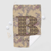 Initial-B-Monogramm: Eleganter Name Golfhandtuch (Insitu)