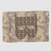 Initial-B-Monogramm: Eleganter Name Golfhandtuch (Horizontal)