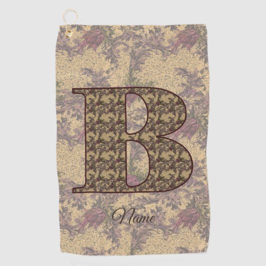 Initial-B-Monogramm: Eleganter Name Golfhandtuch (Vorderseite)