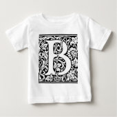Initial B Monogramm. Muster für benutzerdefinierte Baby T-shirt (Vorderseite)