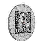 Initial B Monogramm. Muster für benutzerdefinierte Dartscheibe (Vorderseite Links)